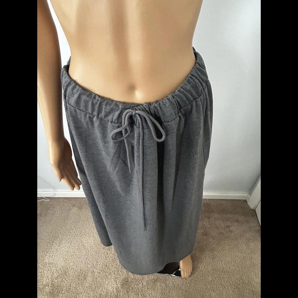 Dark Gray Skirt Elastic Waist Sweatshirt Type Material  2XL